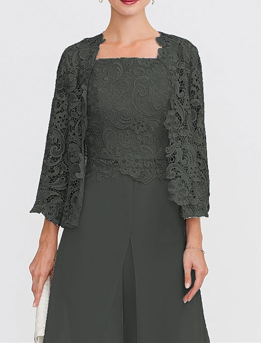 Women's Wedding Guest 3/4 Length Sleeves Floral Lace Bolero Coats / Jackets