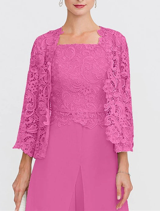 Women's Wedding Guest 3/4 Length Sleeves Floral Lace Bolero Coats / Jackets