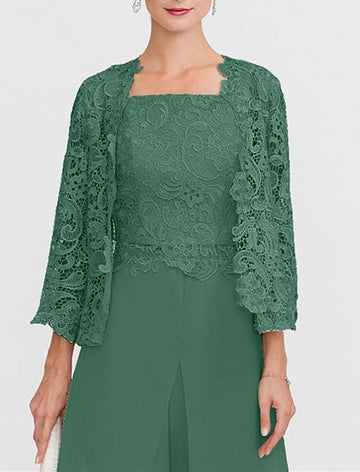 Women's Wedding Guest 3/4 Length Sleeves Floral Lace Bolero Coats / Jackets
