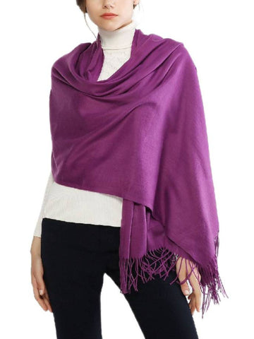 Women's Imitation Cashmere Pure Color Soft Winter Warm Wraps