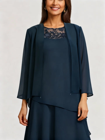 Chiffon Long Sleeves Pure Color Jacket Wraps
