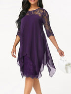 Sheath/Column Jewel Neck Knee-Length Mother of the Bride Dresses