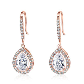 Shining Zircon Drop Earrings