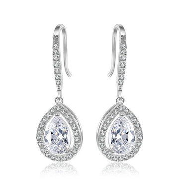 Shining Zircon Drop Earrings