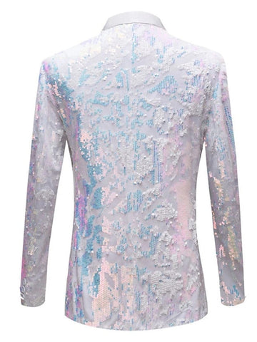 Men's Tailored Fit Single Breasted One-button 2 Pieces Prom Disco Suits