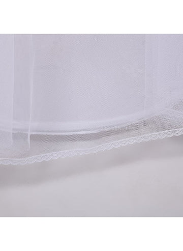 Women A-Line Slip Polyester  3 Tiers Petticoats