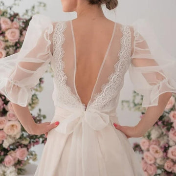 Organza Wedding Wraps With Ruffles For Wedding