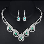 1 set Jewelry Set Drop Earrings For Women's Special Occasion Gemstone Pendant Necklace
