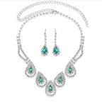 1 set Jewelry Set Drop Earrings For Women's Special Occasion Gemstone Pendant Necklace