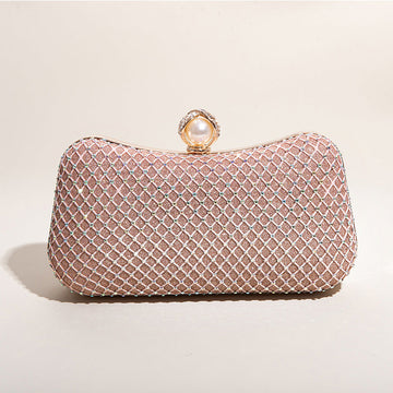 Imitation Diamond One-Shoulder Cross-Body Clutch Bags