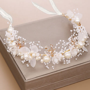 Forest Style Children's Headdress Princess Garland Pearl Butterfly Headband