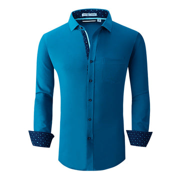 Men's Classic Long Sleeves Solid Color Shirt