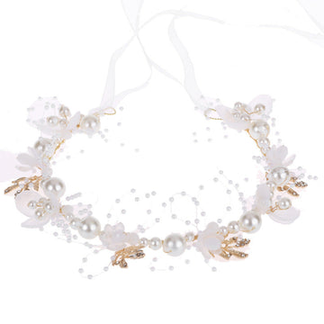 Forest Style Children's Headdress Princess Garland Pearl Butterfly Headband