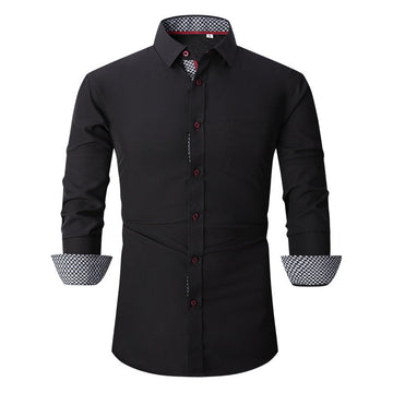 Men's Classic Long Sleeves Solid Color Shirt