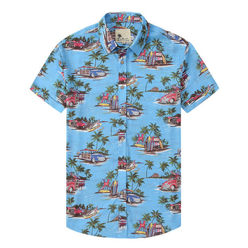 Men's Casual Lapel Print Shirt