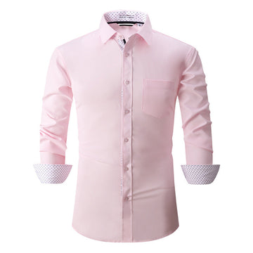 Men's Classic Long Sleeves Solid Color Shirt